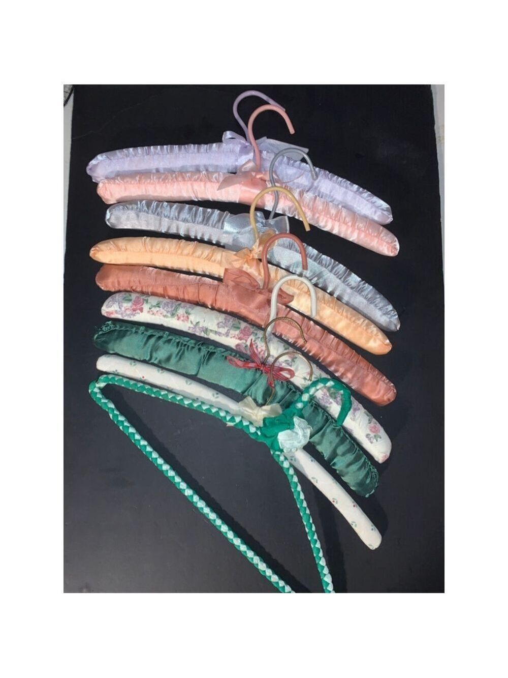 9 Unbranded Multicolor Fabric Padded Hangers One Size Closet Accessories